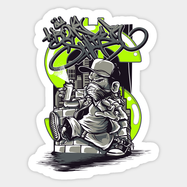Dope art Hip Hop Sticker TeePublic
